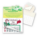 Tow Truck Shape Custom Printed Calendar Pad Sticker W/Tear Away Calendar